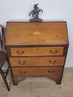 Edwardianisches Schreibpult mit Intarsien, 1910er