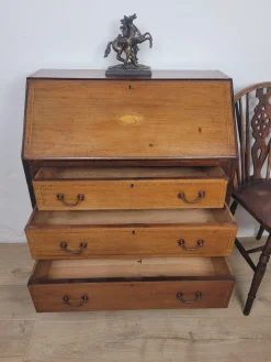 Edwardianisches Schreibpult mit Intarsien, 1910er