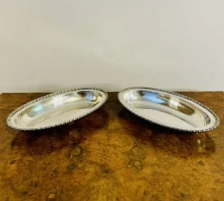 Edwardianisches Versilbertes Serviergeschirr, 1900er, 2er Set