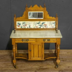 Edwardianisches Waschtischmodell aus Nussholz, 1890er