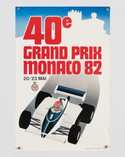 40E Grand Prix De Monaco 1982 Limited Edition Poster von J. Grognet