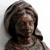 Eichenstatue eines Heiligen, 19. Jh