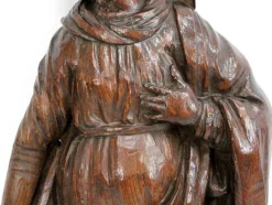 Eichenstatue eines Heiligen, 19. Jh