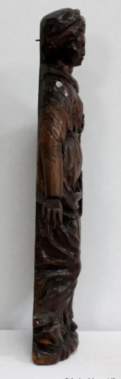 Eichenstatue eines Heiligen, 19. Jh