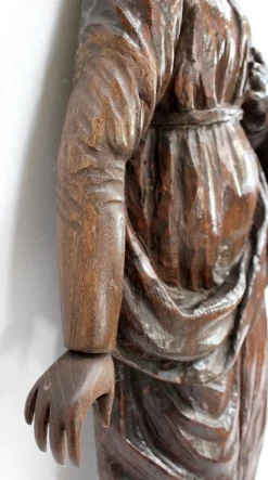 Eichenstatue eines Heiligen, 19. Jh