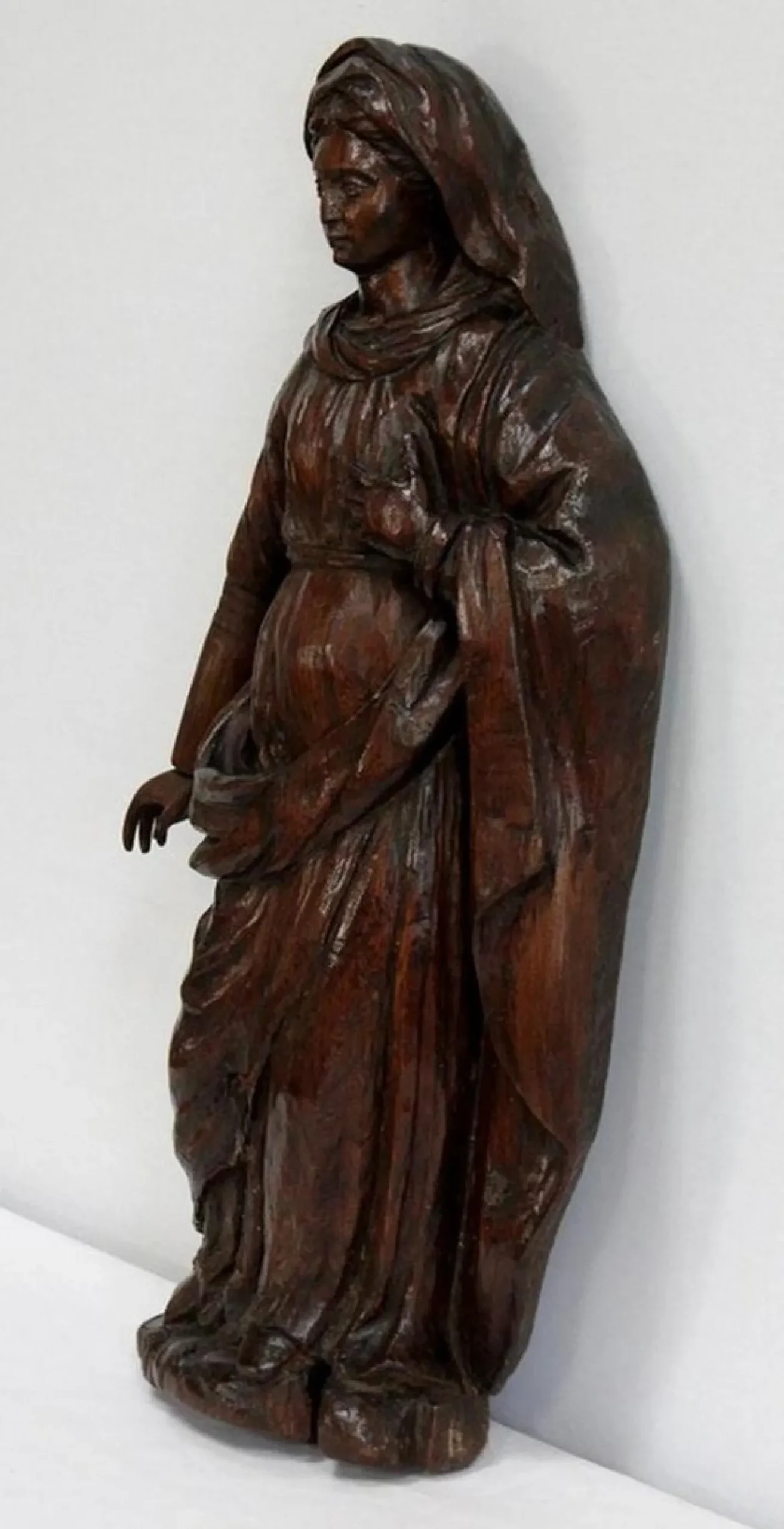 Eichenstatue eines Heiligen, 19. Jh