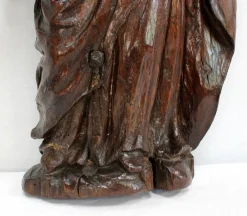 Eichenstatue eines Heiligen, 19. Jh