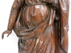 Eichenstatue eines Heiligen, 19. Jh
