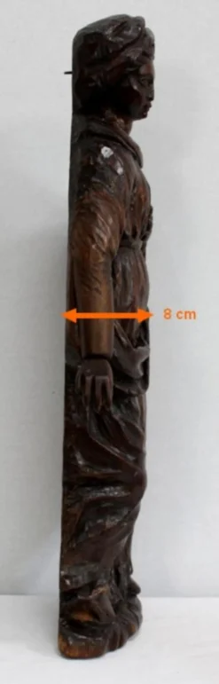 Eichenstatue eines Heiligen, 19. Jh