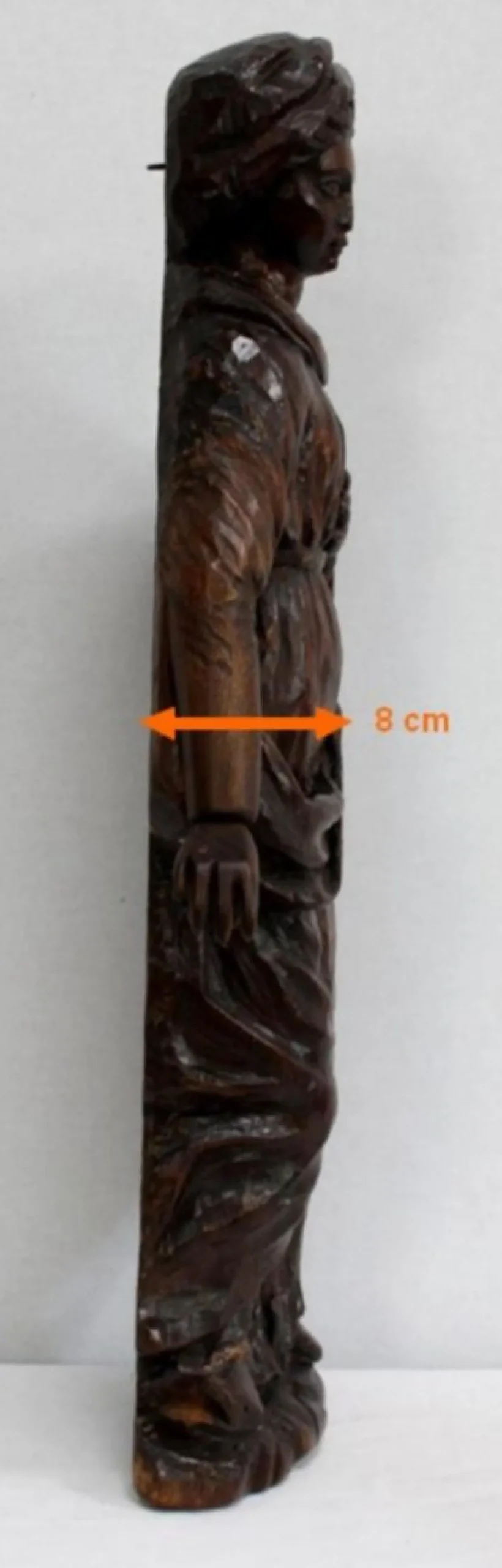 Eichenstatue eines Heiligen, 19. Jh