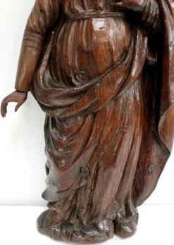Eichenstatue eines Heiligen, 19. Jh