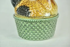 Eierbecher in Hühnerform mit grünem Boden, 1970er