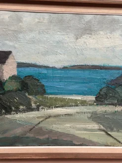 Einar Persson, Küstenmotiv, 1950er, Öl auf Holz, gerahmt
