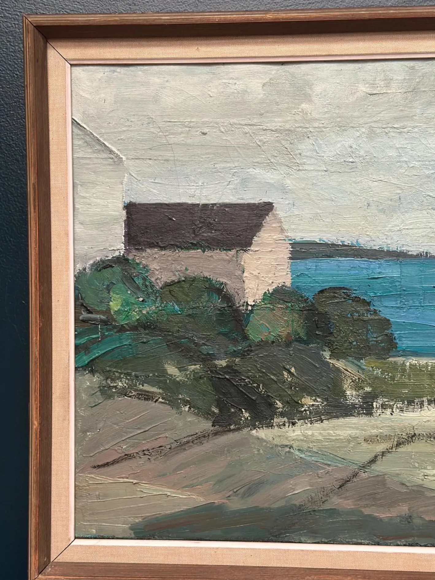 Einar Persson, Küstenmotiv, 1950er, Öl auf Holz, gerahmt