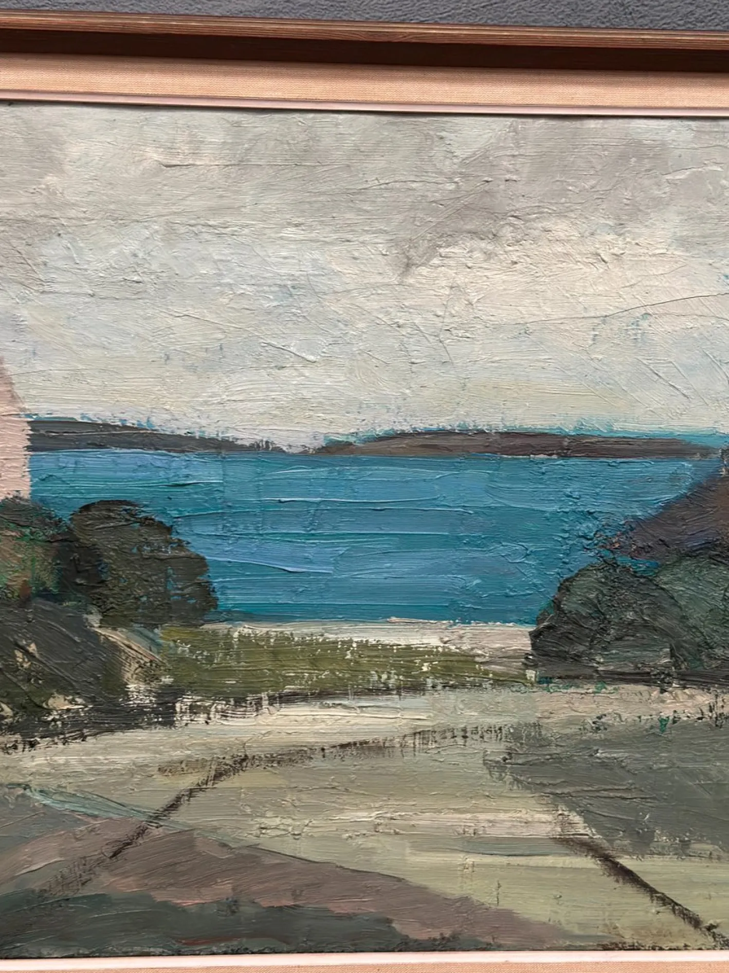 Einar Persson, Küstenmotiv, 1950er, Öl auf Holz, gerahmt