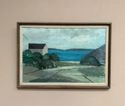 Einar Persson, Küstenmotiv, 1950er, Öl auf Holz, gerahmt