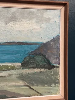 Einar Persson, Küstenmotiv, 1950er, Öl auf Holz, gerahmt