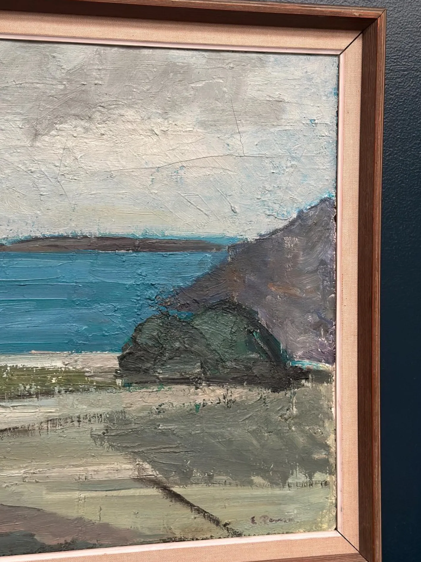 Einar Persson, Küstenmotiv, 1950er, Öl auf Holz, gerahmt