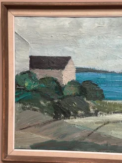 Einar Persson, Küstenmotiv, 1950er, Öl auf Holz, gerahmt