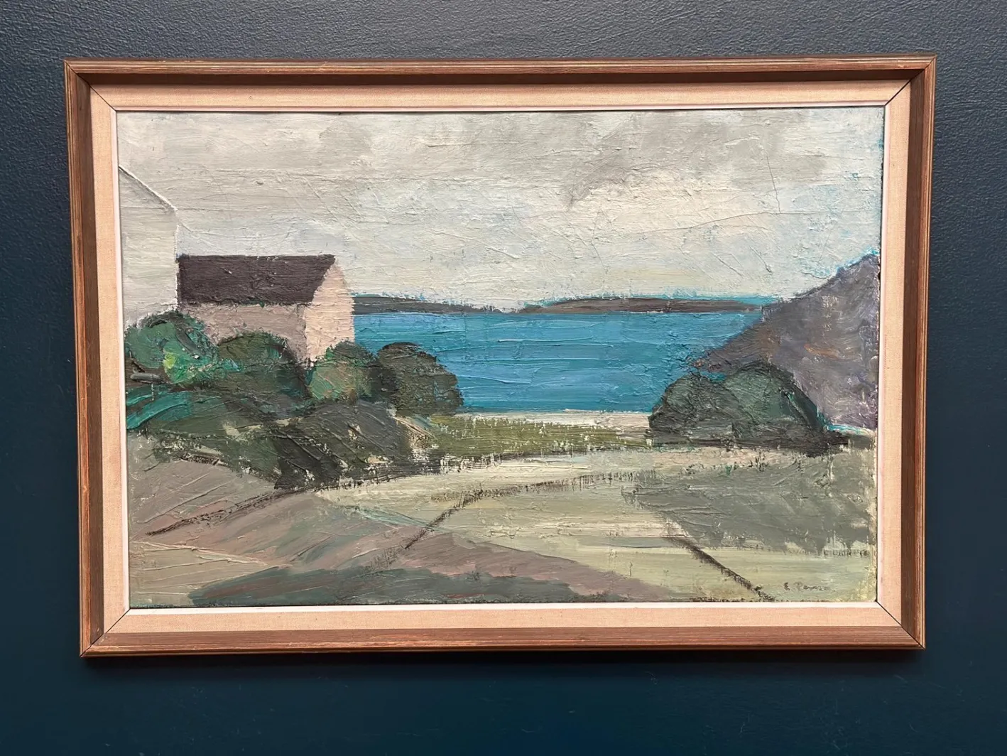 Einar Persson, Küstenmotiv, 1950er, Öl auf Holz, gerahmt