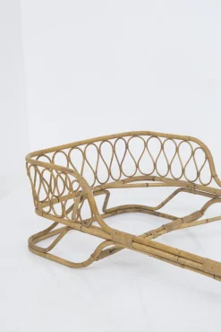 Einzelbett von Gio Ponti in Bambus und Rattan, Italien, 1950er