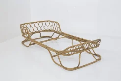 Einzelbett von Gio Ponti in Bambus und Rattan, Italien, 1950er