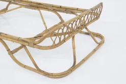 Einzelbett von Gio Ponti in Bambus und Rattan, Italien, 1950er