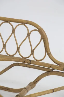 Einzelbett von Gio Ponti in Bambus und Rattan, Italien, 1950er