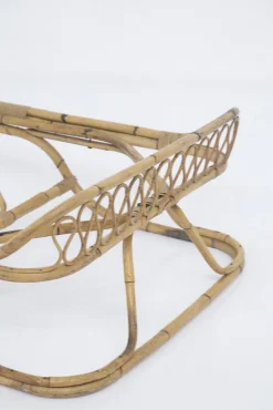 Einzelbett von Gio Ponti in Bambus und Rattan, Italien, 1950er