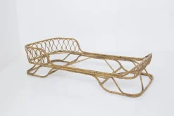 Einzelbett von Gio Ponti in Bambus und Rattan, Italien, 1950er