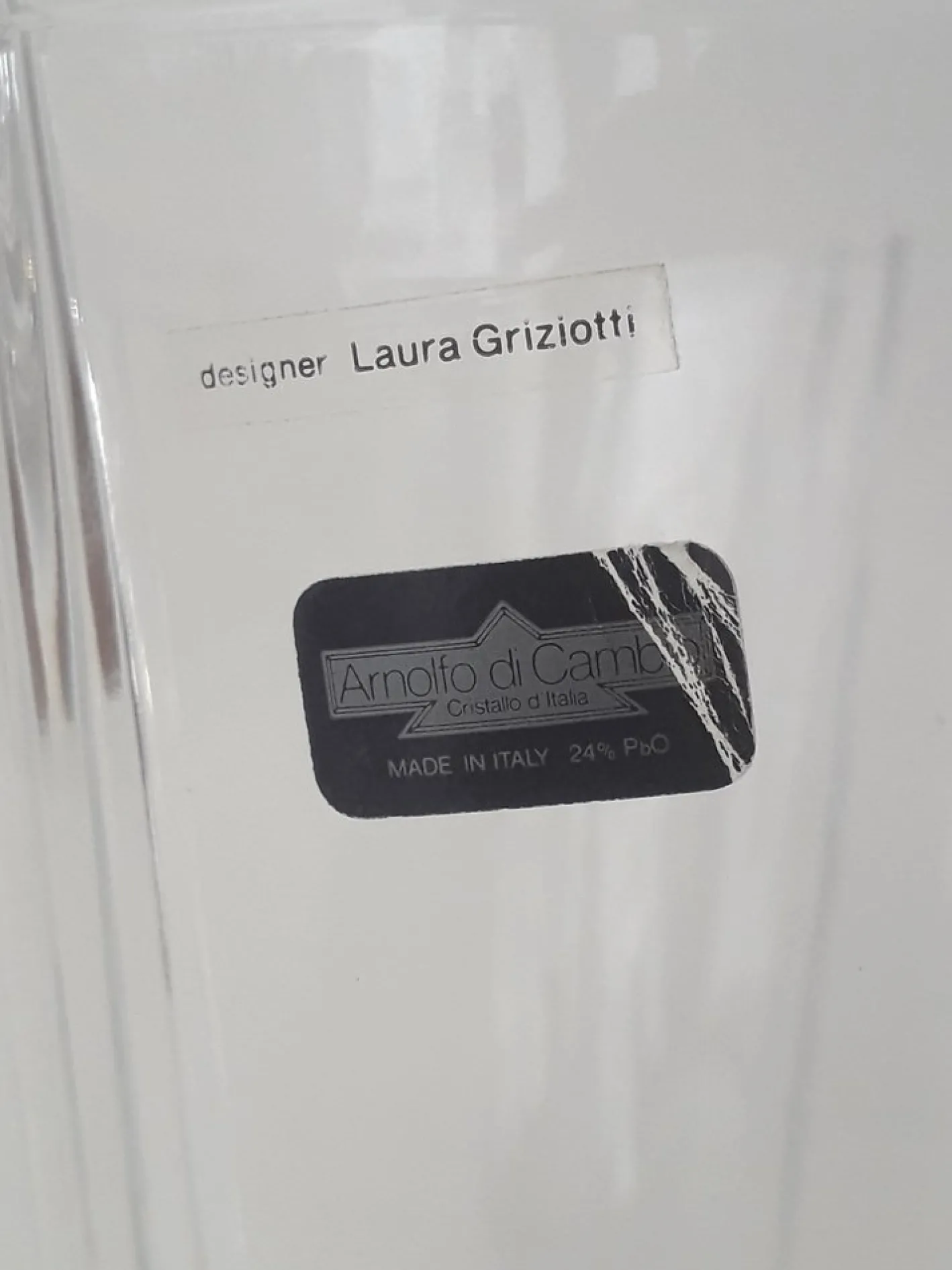 Eiskübel aus Kristallglas von Laura Griziotti für Arnolfo Di Cambio, 2000er