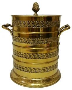 Eiskübel aus perforiertem Messing, 1970er