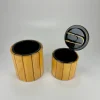 Eiskübel & Flaschenkühler aus Holz von Enolinea, Italien, 1980er, 2er Set