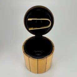 Eiskübel & Flaschenkühler aus Holz von Enolinea, Italien, 1980er, 2er Set