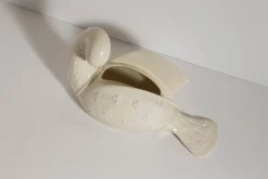 Elfenbeinfarbene Beswick Dove Vase aus Keramik, 1950er