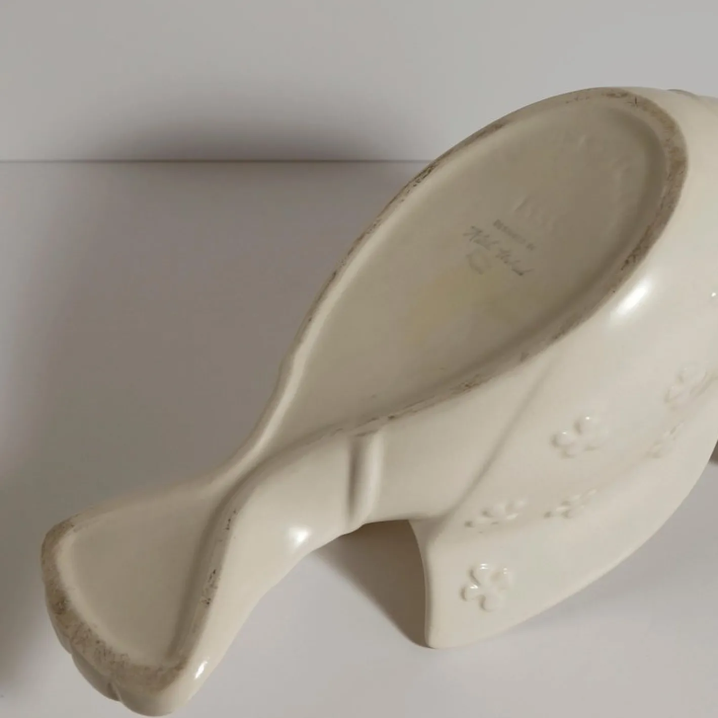 Elfenbeinfarbene Beswick Dove Vase aus Keramik, 1950er