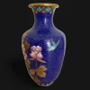 Emaillierte Cloisonné Vase auf Kupfer, 1890er