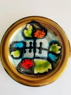 Emaillierte italienische Schale aus Kupfer von Studio Cellini, 1970er