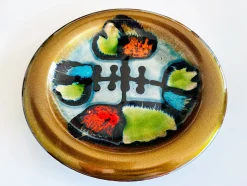Emaillierte italienische Schale aus Kupfer von Studio Cellini, 1970er