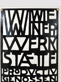Emailliertes Jugendstil Werbeschild von Wiener Werkstaette, Wien, 1960er