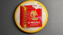 Emailliertes Schild für St Michel Cigarettes, 1953