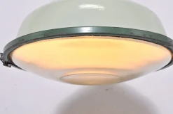 Emaillierte Vintage Hängelampe, 1950er