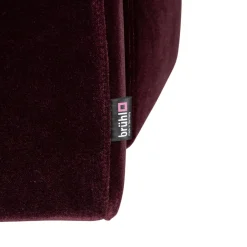 Embrace Sessel aus Stoff, Chrom, Velours und Samt in Lila, Violett und Aubergine mit Funktion von Brühl