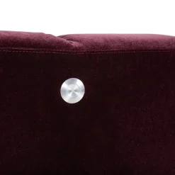 Embrace Sessel aus Stoff, Chrom, Velours und Samt in Lila, Violett und Aubergine mit Funktion von Brühl