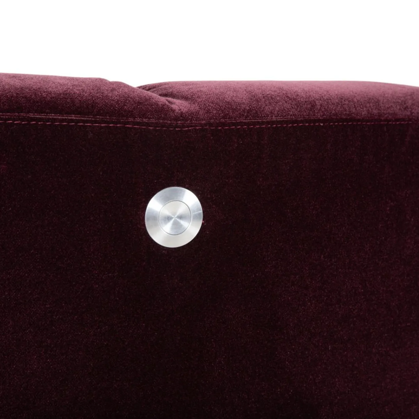 Embrace Sessel aus Stoff, Chrom, Velours und Samt in Lila, Violett und Aubergine mit Funktion von Brühl