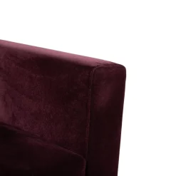 Embrace Sessel aus Stoff, Chrom, Velours und Samt in Lila, Violett und Aubergine mit Funktion von Brühl