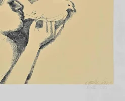 Emilio Greco, Modern Pigeons, 1983, Radierung