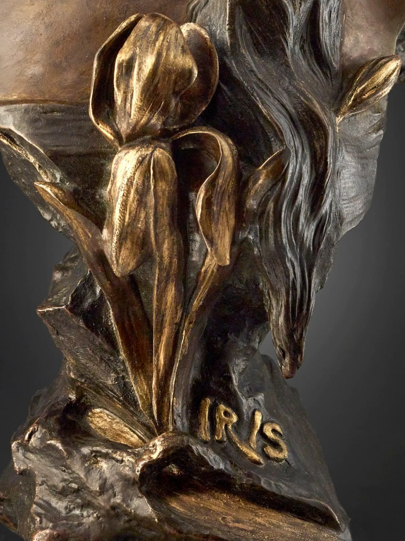 Emmanuel Villanis, Iris, 1890er, Bronze auf Marmorsockel