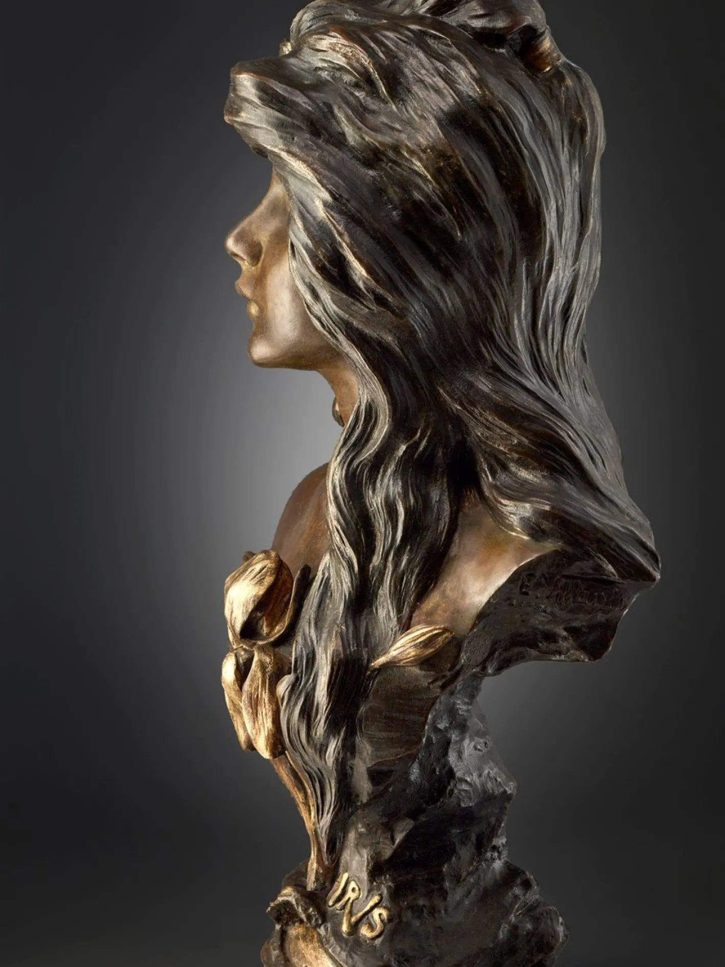 Emmanuel Villanis, Iris, 1890er, Bronze auf Marmorsockel