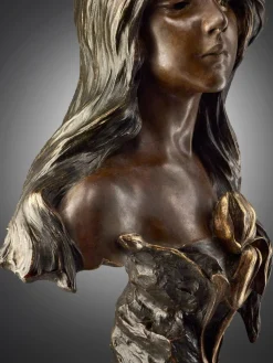 Emmanuel Villanis, Iris, 1890er, Bronze auf Marmorsockel